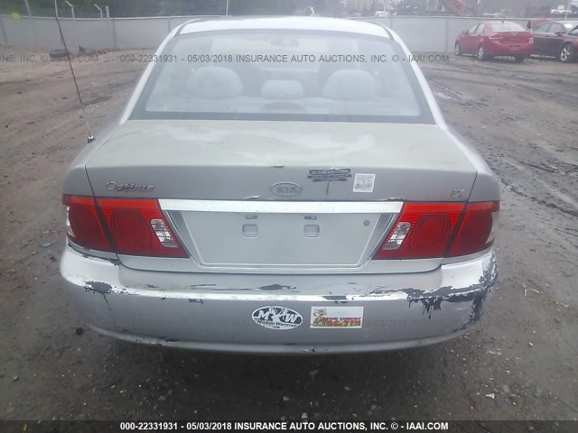 KNAGD126865464219 - 2006 KIA OPTIMA LX/EX SILVER photo 6