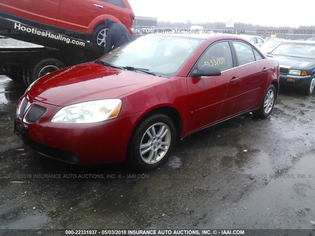 1G2ZG558464191328 - 2006 PONTIAC G6 SE1 RED photo 2