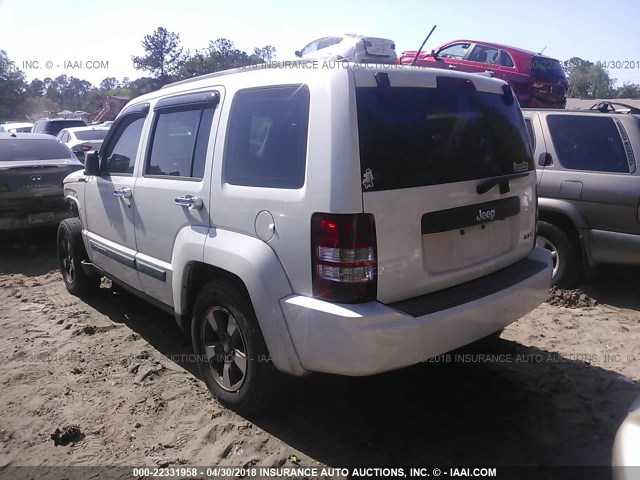 1J8GP28K98W228124 - 2008 JEEP LIBERTY SPORT WHITE photo 3