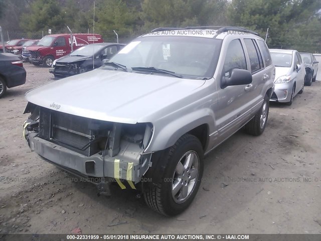 1J8GX58N74C139675 - 2004 JEEP GRAND CHEROKEE LIMITED GRAY photo 2