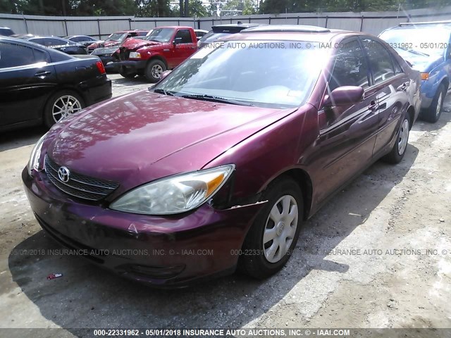 4T1BE32K34U356057 - 2004 TOYOTA CAMRY LE/XLE/SE MAROON photo 2