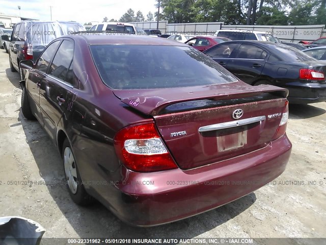 4T1BE32K34U356057 - 2004 TOYOTA CAMRY LE/XLE/SE მუქწითელი ფოტო 3