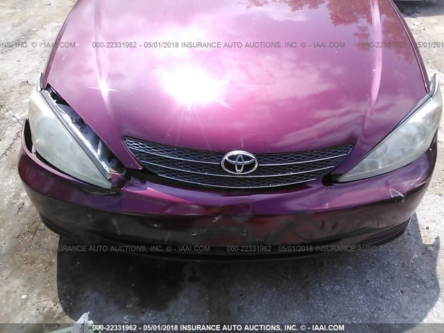 4T1BE32K34U356057 - 2004 TOYOTA CAMRY LE/XLE/SE მუქწითელი ფოტო 6