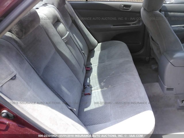 4T1BE32K34U356057 - 2004 TOYOTA CAMRY LE/XLE/SE მუქწითელი ფოტო 8