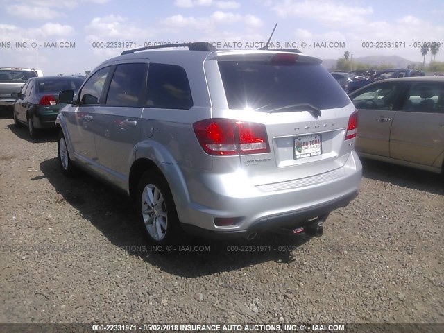 3C4PDDBG8DT571278 - 2013 DODGE JOURNEY SXT SILVER photo 3