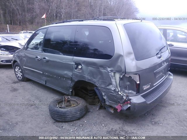 KNDUP132X56651835 - 2005 KIA SEDONA EX/LX GRAY photo 3