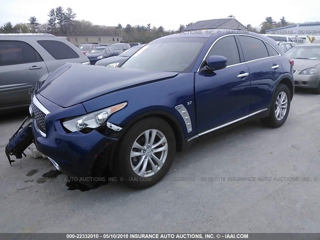 JN8CS1MW6HM412802 - 2017 INFINITI QX70 BLUE photo 2