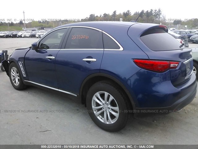 JN8CS1MW6HM412802 - 2017 INFINITI QX70 BLUE photo 3