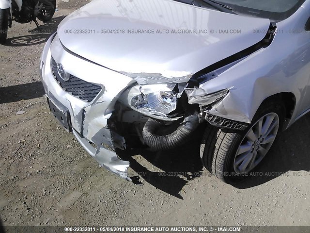 JTDBL40E79J001382 - 2009 TOYOTA COROLLA LE/XLE SILVER photo 6
