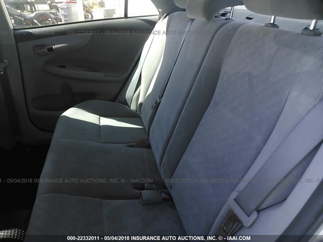 JTDBL40E79J001382 - 2009 TOYOTA COROLLA LE/XLE SILVER photo 8