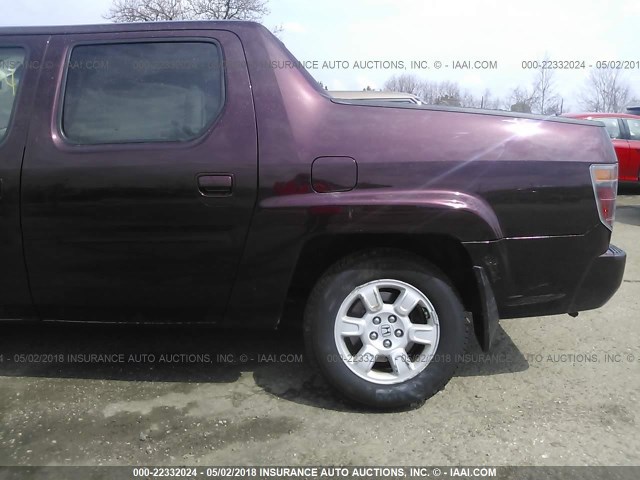 2HJYK16517H536429 - 2007 HONDA RIDGELINE RTL PURPLE photo 6