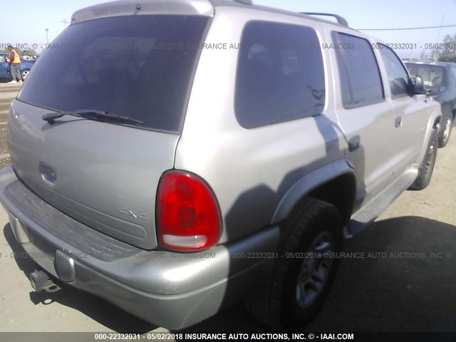 1B4HS28N01F642917 - 2001 DODGE DURANGO BEIGE photo 4