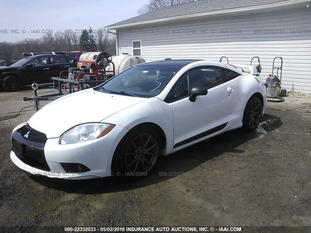 4A31K5DF8CE008443 - 2012 MITSUBISHI ECLIPSE GS SPORT WHITE photo 2