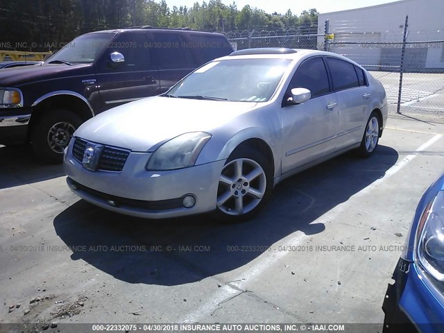 1N4BA41E24C816175 - 2004 NISSAN MAXIMA SE/SL SILVER photo 2