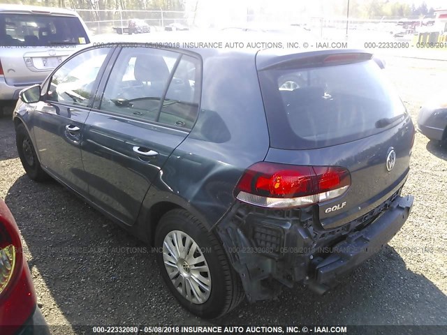 WVWDB7AJ4AW252084 - 2010 VOLKSWAGEN GOLF 蓝色 照片 3