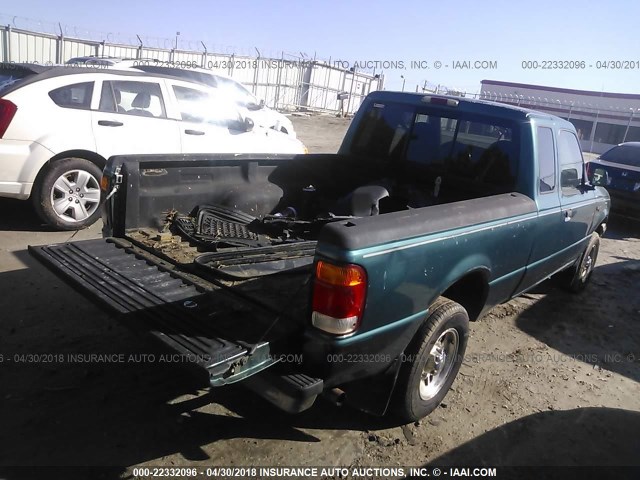 1FTYR14X8WTA28643 - 1998 FORD RANGER SUPER CAB GREEN photo 4