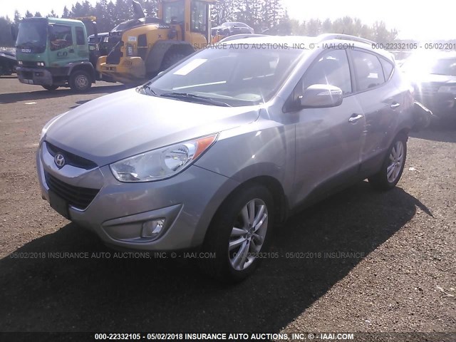 KM8JUCAC0DU562929 - 2013 HYUNDAI TUCSON GLS/LIMITED ნაცრისფერი ფოტო 2