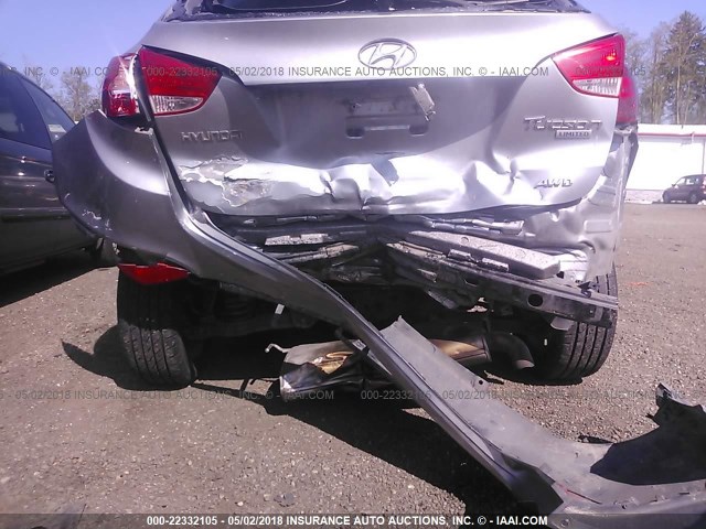 KM8JUCAC0DU562929 - 2013 HYUNDAI TUCSON GLS/LIMITED ნაცრისფერი ფოტო 6