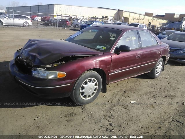 2G4WS52J7Y1154627 - 2000 BUICK CENTURY CUSTOM RED photo 2