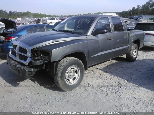 1D7HE28K86S505843 - 2006 DODGE DAKOTA QUAD/ST GRAY photo 2