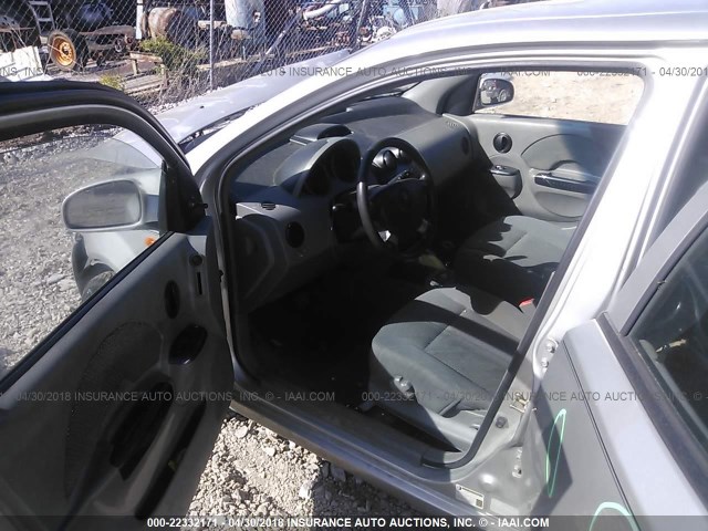 KL1TJ52614B222699 - 2004 CHEVROLET AVEO LS GRAY photo 5