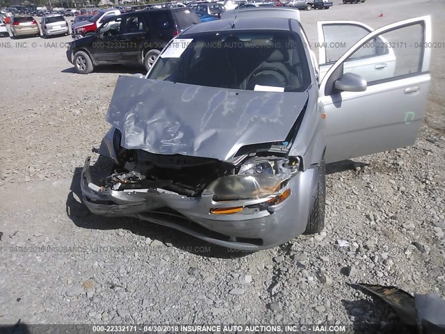 KL1TJ52614B222699 - 2004 CHEVROLET AVEO LS GRAY photo 6