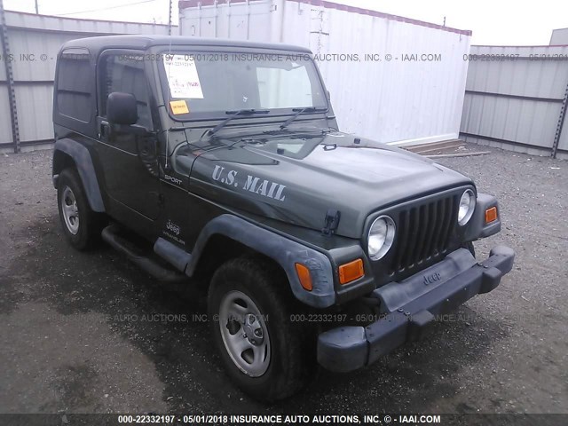 1J4F449SX6P785955 - 2006 JEEP WRANGLER / TJ SPORT GREEN photo 1