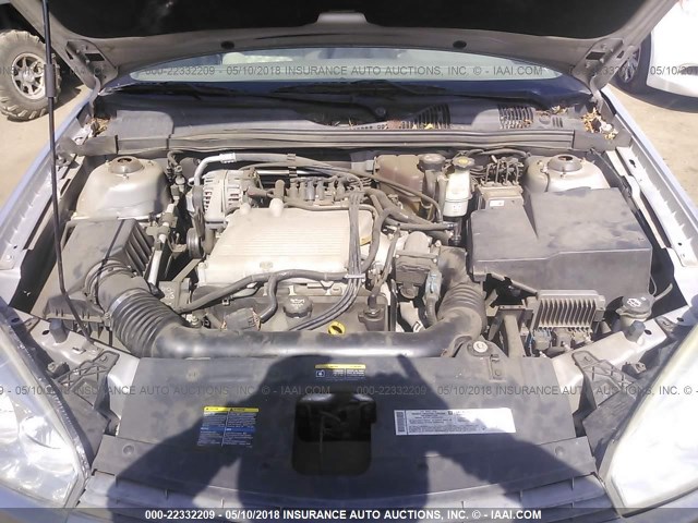 1G1ZT52885F112475 - 2005 CHEVROLET MALIBU LS ვერცხლისფერი ფოტო 10