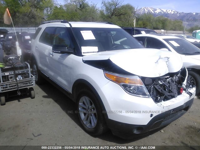 1FM5K8D8XEGA03402 - 2014 FORD EXPLORER XLT WHITE photo 1