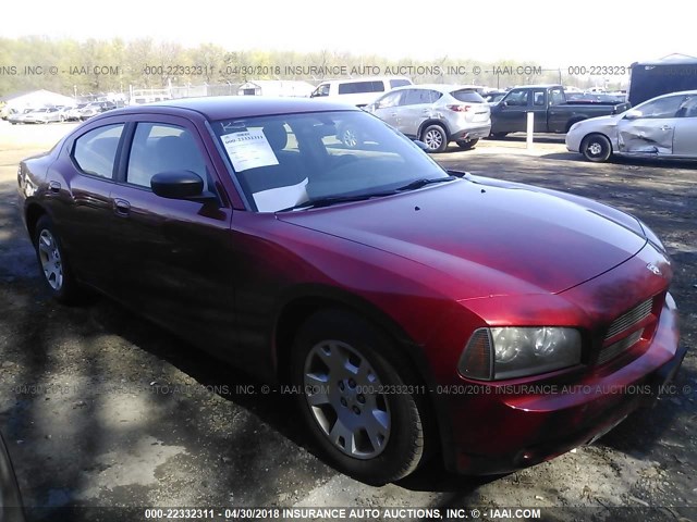 2B3KA43GX7H832314 - 2007 DODGE CHARGER SE/SXT RED photo 1