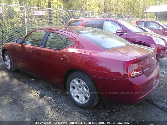 2B3KA43GX7H832314 - 2007 DODGE CHARGER SE/SXT RED photo 3