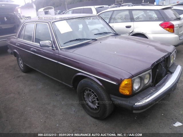 WDBAB33C5FA251491 - 1985 MERCEDES-BENZ 300 DT BURGUNDY photo 1