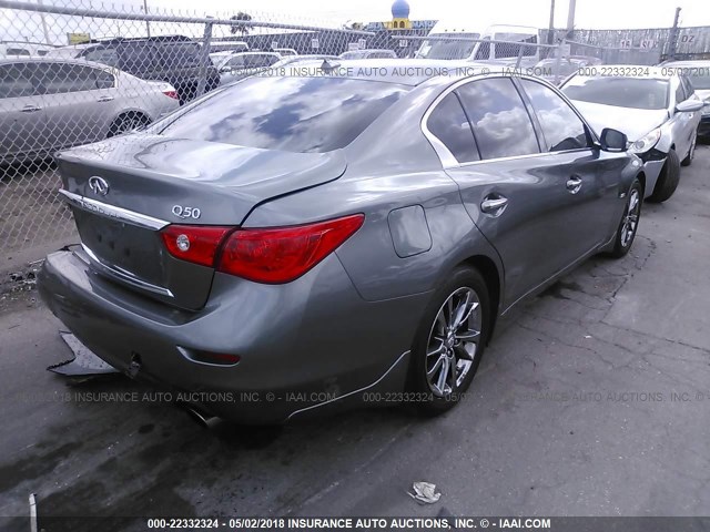 JN1EV7AP4HM742372 - 2017 INFINITI Q50 PREMIUM/SPORT/SE GRAY photo 4