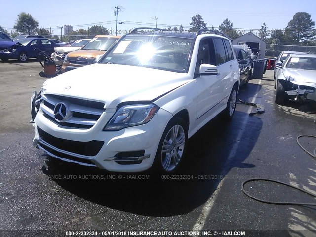 WDCGG8JB5EG333764 - 2014 MERCEDES-BENZ GLK 350 4MATIC WHITE photo 2