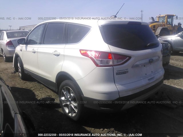 1FMCU9H93DUB37940 - 2013 FORD ESCAPE SEL WHITE photo 3