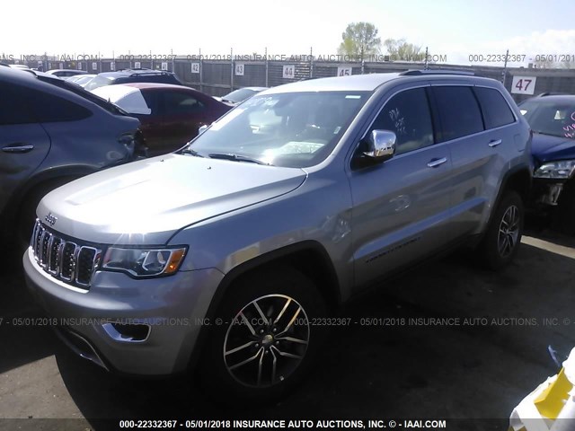 1C4RJFBG4JC243814 - 2018 JEEP GRAND CHEROKEE LIMITED GRAY photo 2