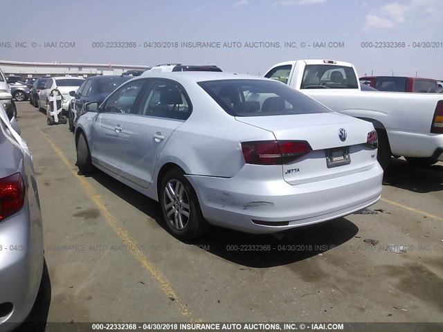 3VW2B7AJ1HM360158 - 2017 VOLKSWAGEN JETTA S 白色 照片 3