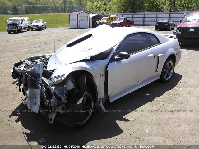 1FAFP42X41F151046 - 2001 FORD MUSTANG GT SILVER photo 2