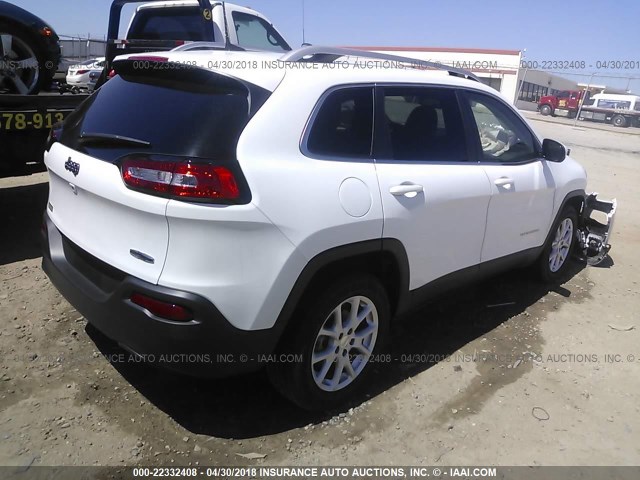 1C4PJLCB2JD573759 - 2018 JEEP CHEROKEE LATITUDE Biały zdjęcie 4