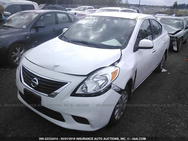 3N1CN7AP9CL891533 - 2012 NISSAN VERSA S/SV/SL WHITE photo 2