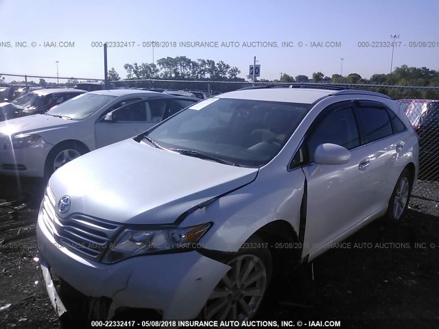 4T3ZA3BB6BU053904 - 2011 TOYOTA VENZA WHITE photo 2