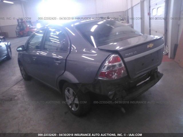 KL1TD5DE5BB138751 - 2011 CHEVROLET AVEO LS/LT 灰色 照片 3