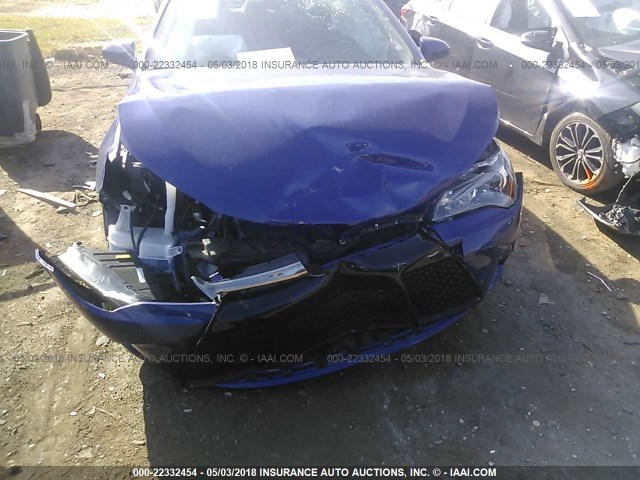 4T1BF1FK5FU946808 - 2015 TOYOTA CAMRY LE/XLE/SE/XSE BLUE photo 6