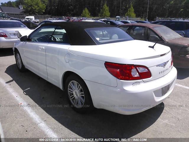 1C3LC55R98N247481 - 2008 CHRYSLER SEBRING TOURING WHITE photo 3