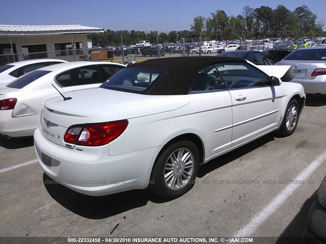 1C3LC55R98N247481 - 2008 CHRYSLER SEBRING TOURING WHITE photo 4