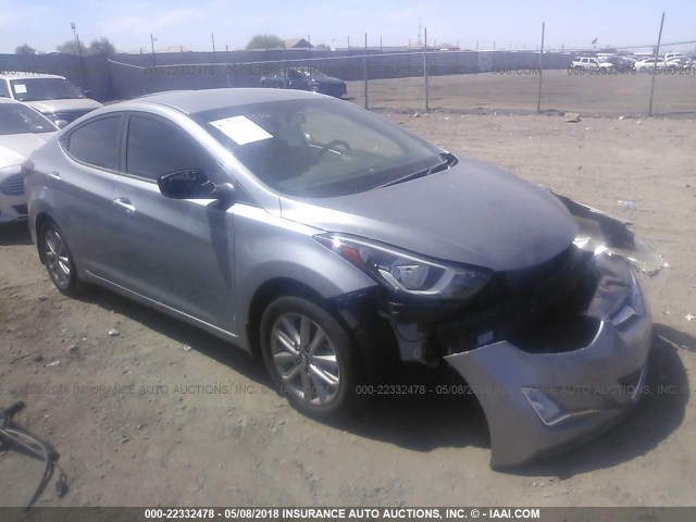 5NPDH4AE3GH757712 - 2016 HYUNDAI ELANTRA SE/SPORT/LIMITED SILVER photo 1