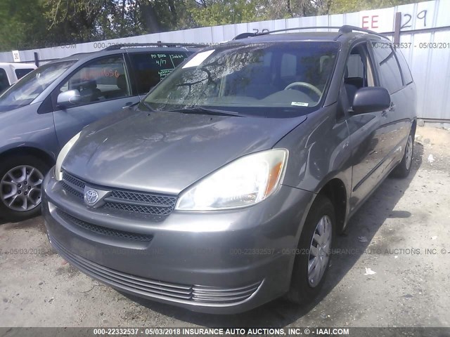 5TDZA23C55S265247 - 2005 TOYOTA SIENNA CE/LE GRAY photo 2