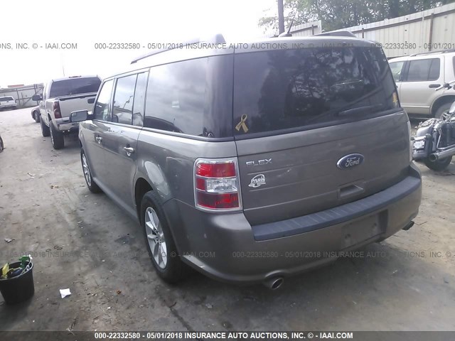 2FMGK5B80DBD23571 - 2013 FORD FLEX SE GRAY photo 3