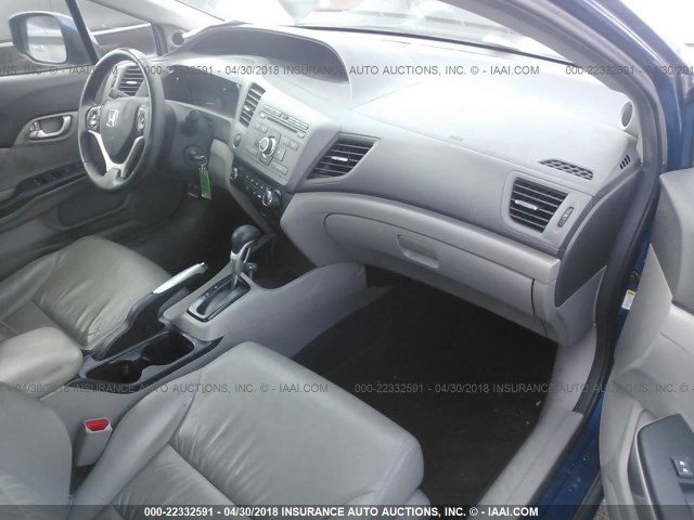 19XFB2F91CE052092 - 2012 HONDA CIVIC EXL BLUE photo 5