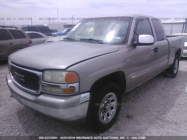 2GTEK19T021183426 - 2002 GMC NEW SIERRA K1500 BEIGE photo 2